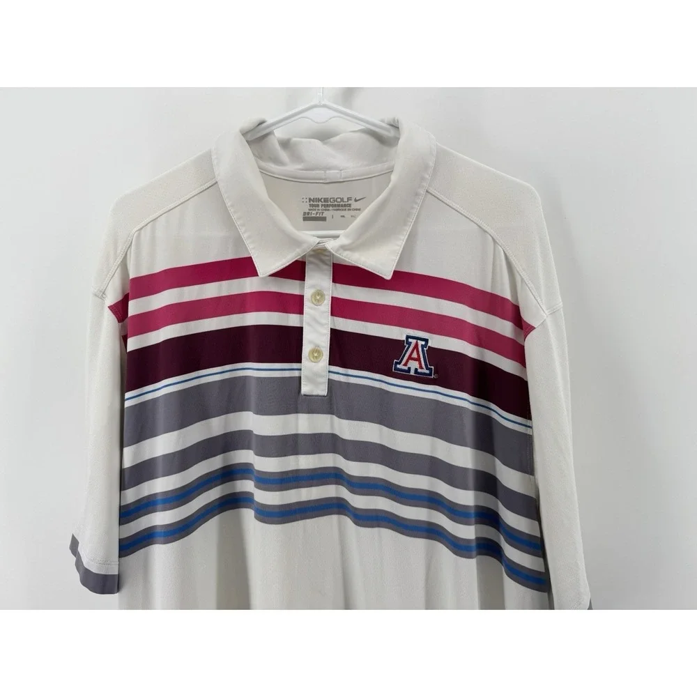 Nike University Of Arizona Dri Fit Polo Grey XXL Nike Golf Colorful